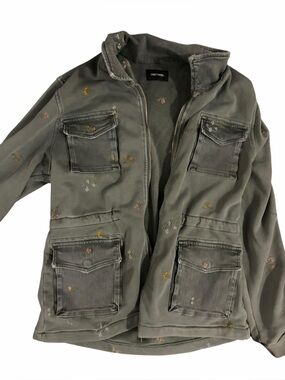 Dirty Laundry Olive Green Embroidered Cargo Pants